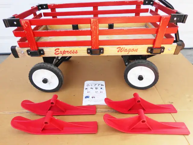 MILLSIDE INDUSTRIES EXPRESS KIDS CONVERTIBLE WOODEN WAGON in Toys & Games in Guelph - Image 2