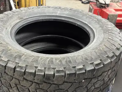 I'm offering a set of used Toyo Open Country A/T3 tires, size LT245/70R17, with approximately 5-7mm...