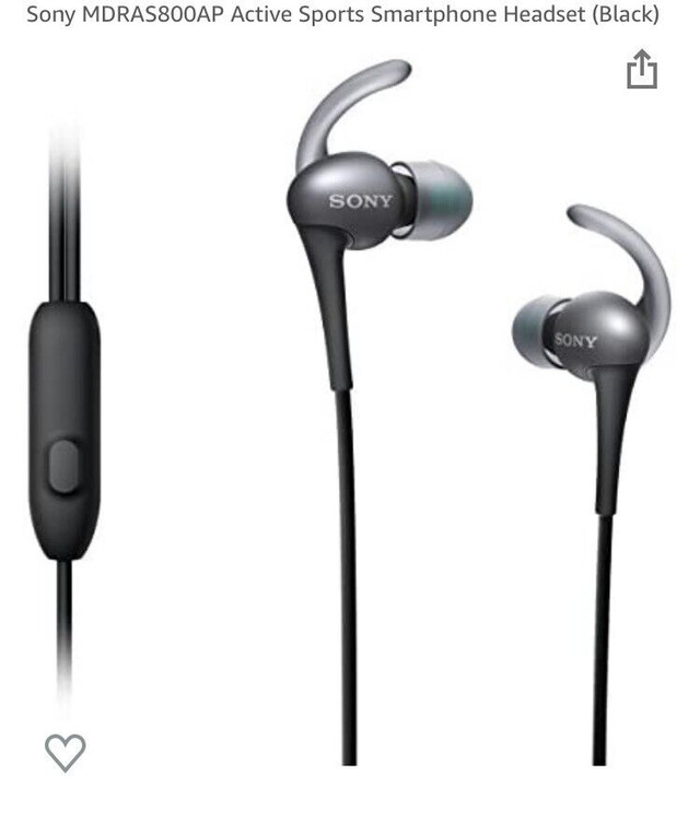 For Sale: Sony Earbuds: MDRAS800AP (Wired) in Headphones in Corner Brook