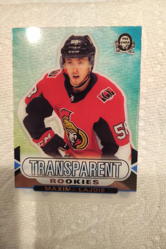 2018-19 OPC Short Print Transparent Rookie Maxime (Max) Lajoie in Arts & Collectibles in Hamilton