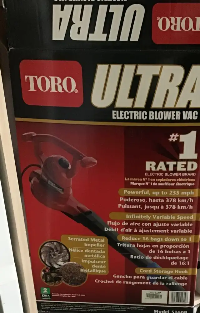 Toro Ultra Electric Leaf Blower