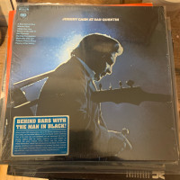 Johnny Cash LP records. San Quentin. Folsom Prison. 