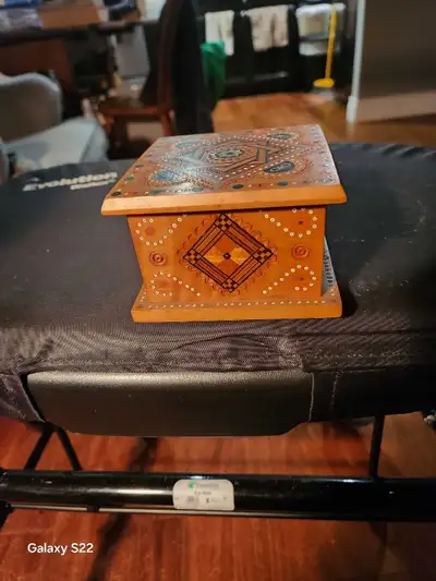 Hand Carved Wooden Box, View more