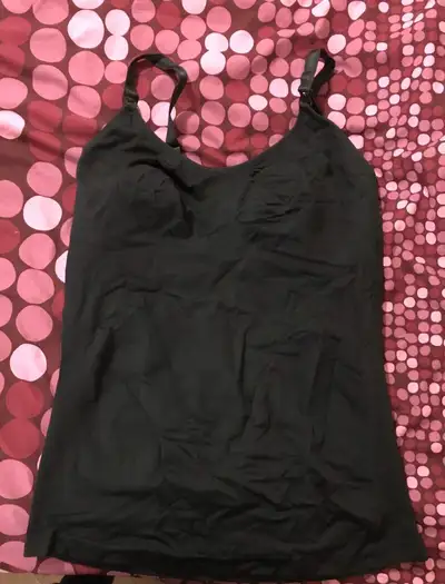 Size L Milkface Maternity / Breastfeeding Tank top, worn once, colour black, with easy clips for bre...