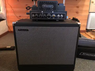 Traynor Dark Horse and Cab Single channel amp with 3 gain stages. Pure/USA/British 2 8ohm and 1 16oh...