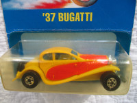 1989 Mattel Hw's Carded  Gold B Wheels 1937 Bugatti Black Wall