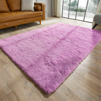Carpet rug shaggy/Tapis moelleux neuf 5.3x6.5pds -Violet