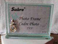 NEW Baby Glass Picture Photo Frame 2" x 3" with Pacifier Decal