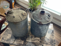Antique gasoline jugs 