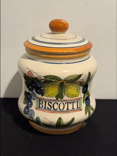 Colorful Ceramic Biscotti Jar, View more