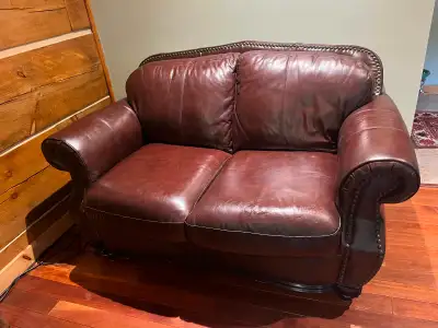 Leather Love Seat, View more