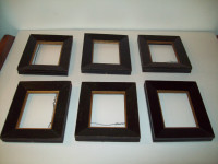 Black set 6 picture frames