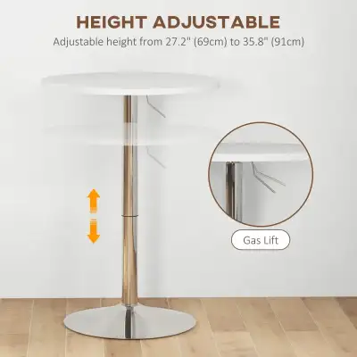Adjustable High Top Bar Table,  Round Kitchen Table with Swivel , View more