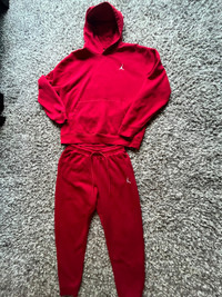 Jordan red track suit (worn once)
