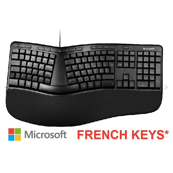 Microsoft Ergonomic Keyboard Office Key (French)- NEW in Mice, Keyboards & Webcams in Markham / York Region