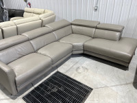 Too Grain Leather Power Reclining Sectional - NEW