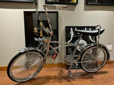 lowrider bicycle canada Micargi Hero 20 inch Beach Cruiser Coaster Brake Single Speed with Banana Seat Stainless Steel Spokes One Piece Crank Alloy Rims 36H Color: Green Alloy rims to complement the green frame truly makes this bike stand out from all the others Lowrider Bikes: Familia y Cultura
