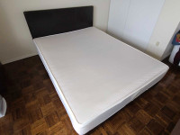 Queen size bed frame and mattress in perfect conditions 