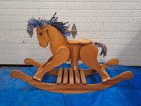 Wooden rocking horse, "wild mustang"