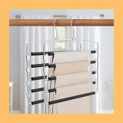 5 Layer Swing Arm, Non Slip Space Saving Hangers - 2 Pack, Steel, View more