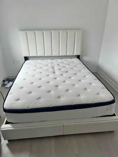 Queen Bedframe With Mattress Available, View more