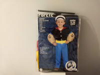 Popeye The Sailor Man Costume Toddler 3T-4T