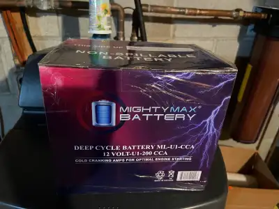  New battery for a riding lawnmower John Deere, View more