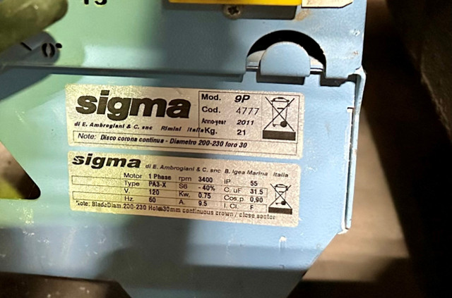 Sigma Tile Cutter 9P in Floors & Walls in Dartmouth