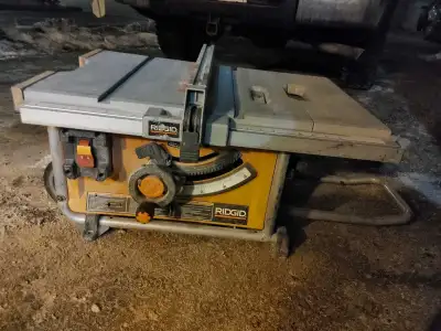 Rigid table saw with vacuum outlet, View more