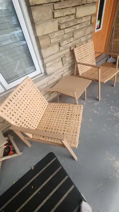 outdoor chairs and table, View more