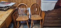 2 Hardwood chairs