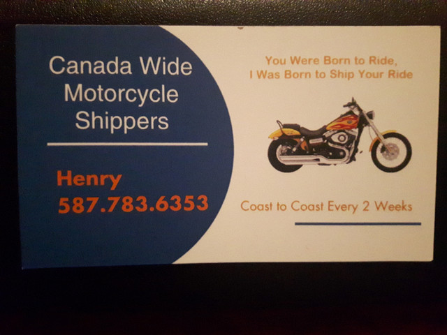 Motorcycle Shipping in Touring in Calgary
