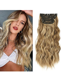 4PCS Hair Extensions Clip in Hair Extension Blonde