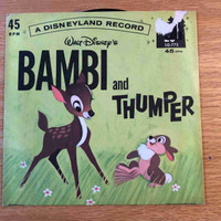 1962 Disneyland 45 Story Record-Bambi & Thumper