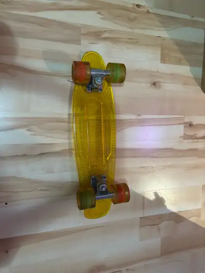 Yellow Sunset Skateboard Co. Cruiser (LED Wheels), View more