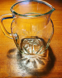 PICHET VERRE GLASS PITCHER VINTAGE RETRO MID CENTURY   SUNBURST