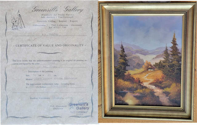 SET OF 4  VERNE OIL PAINTINGS 4 SEASONS in Arts & Collectibles in Sudbury - Image 2