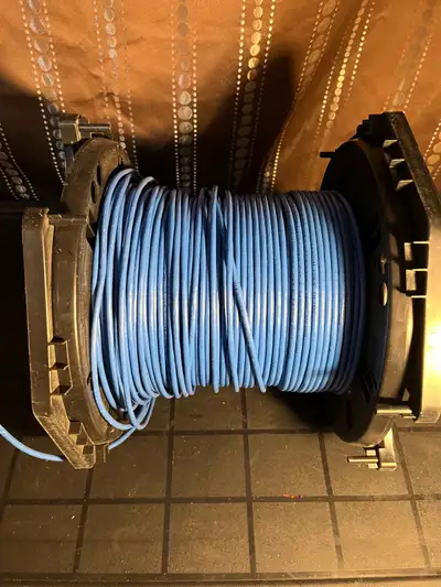 Partial roll of Ethernet cable, View more
