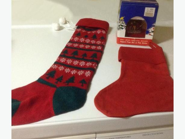 Xmas stockings and stocking holder in Holiday, Event & Seasonal in Regina