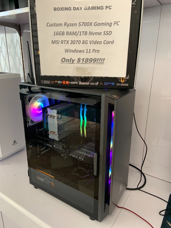 Xmas Gaming Ryzen 5800X/RTX 3070 Desktop RGB Ram and Fans Desktop