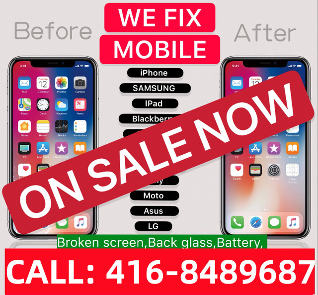 ⭐PHONE REPAIR⭐IPHONE/SAMSUNG/IPAD/APPLE WATCH SCREEN BATTERY LCD in Cell Phone Services in Mississauga / Peel Region