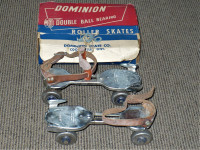 Vintage Roller Skates Original Dominion Double Ball Bearings