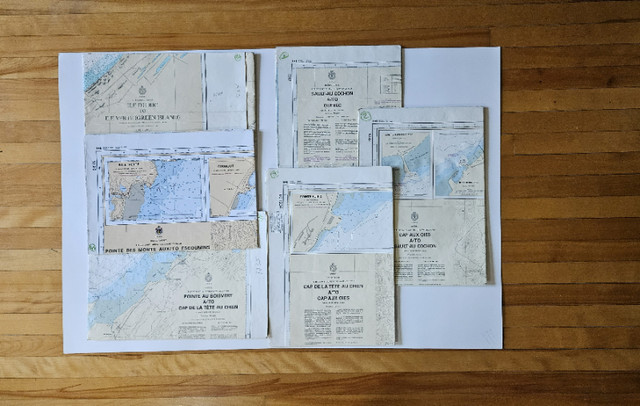 4 cartes marines Québec aux Escoumins dans Pêche, camping et plein Air  à Ville de Montréal