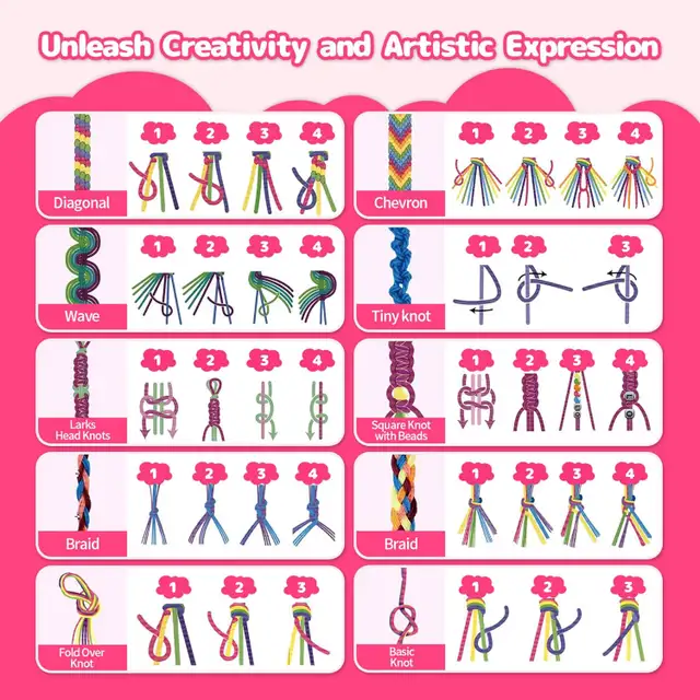 Friendship Bracelet Kit - 422+ Beads, Loom & Threads (Girls 6-12 in Hobbies & Crafts in City of Toronto - Image 4