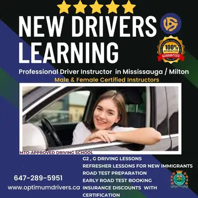 Best Driving Instructor, Quality driving training. Provide G2 lessons and G lessons in Mississauga,...