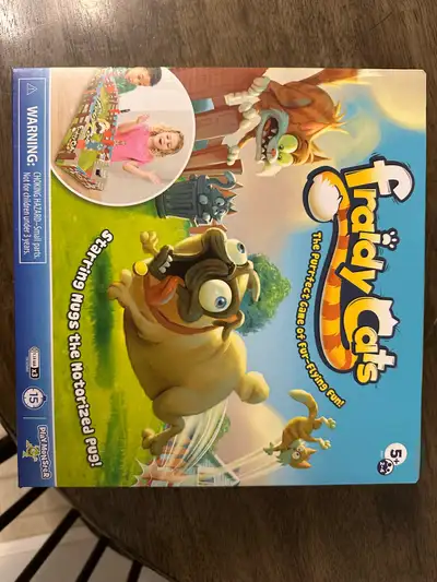 Get ready for some fur-flying fun with the Frraidy Cats board game! This used game is perfect for fa...