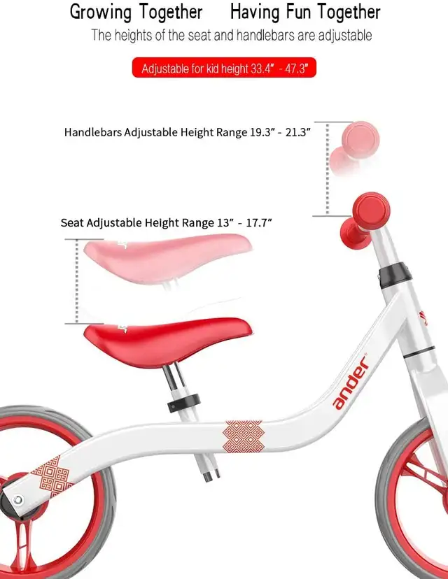 Red *NEW*  Kid Balance Bike, 10.5-inch wheels, Ultra-light in Kids in Ottawa - Image 4