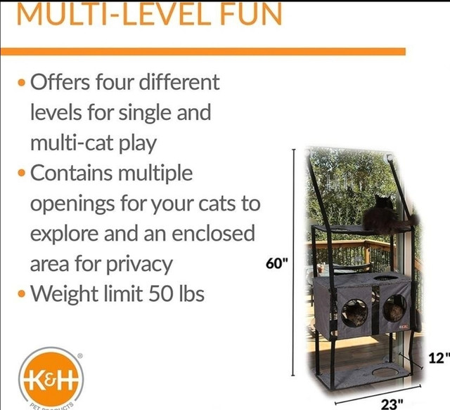 K&H Pet Products EZ Mount Penthouse Townhouse 4 Shelf Cat Furnit in Other in City of Toronto - Image 2