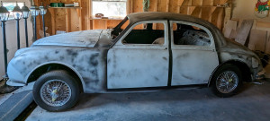 Partially restored 1959 Jaguar Mk. I. 3.4L