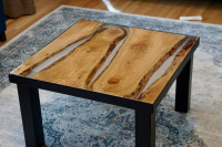 Green Ash epoxy resin river table